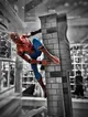Spider-Man Figure Climbing Wall in Selective Color