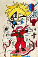 Boruto Uzumaki (Naruto) Drawing with Karma Mark and Dark Elements