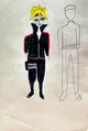 Boruto Uzumaki (Naruto) Full-Body Drawing with Character Sketch