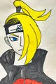 Deidara (Naruto) Portrait Drawing with Signature Blonde Hair