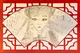 Elegant Traditional Girl Portrait in Decorative Frame by a Child