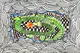 Kids Dragon Drawing with Pattern and Abstract Background