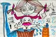 Kids Funny Drawing of Bath Time Scene