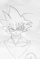 Kids Goku Pencil Drawing in Anime Style