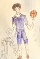 Kids Rukawa Kaede Drawing from Slam Dunk Anime