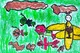Kids Spring Drawing with Outdoor Play Scene