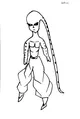 Minimalist Dragon Ball–Inspired Alien Character Drawing