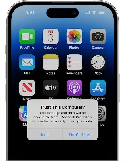 Repeated "Trust" Alerts on iPhone-MacBook Connection - disable USBD service
