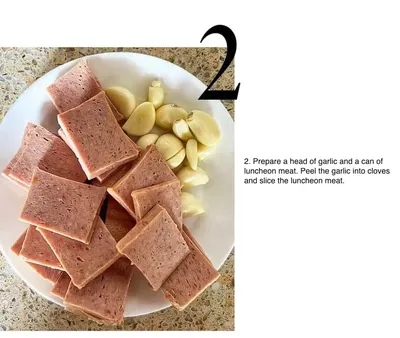 Grilled Luncheon Meat with Mixed Vegetables