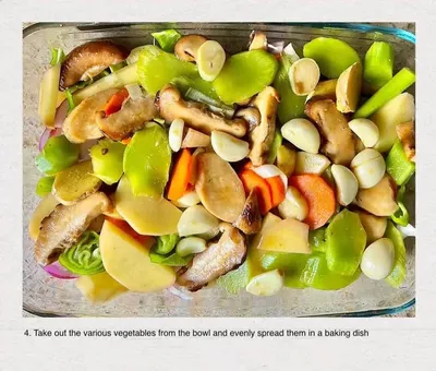 Grilled Luncheon Meat with Mixed Vegetables