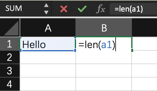Advanced Usage of Excel's LEN Function