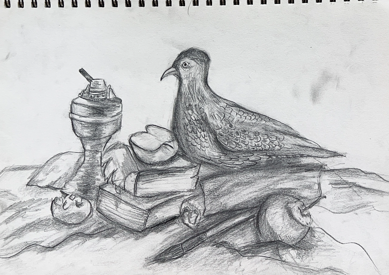 Still Life with Bird and Objects