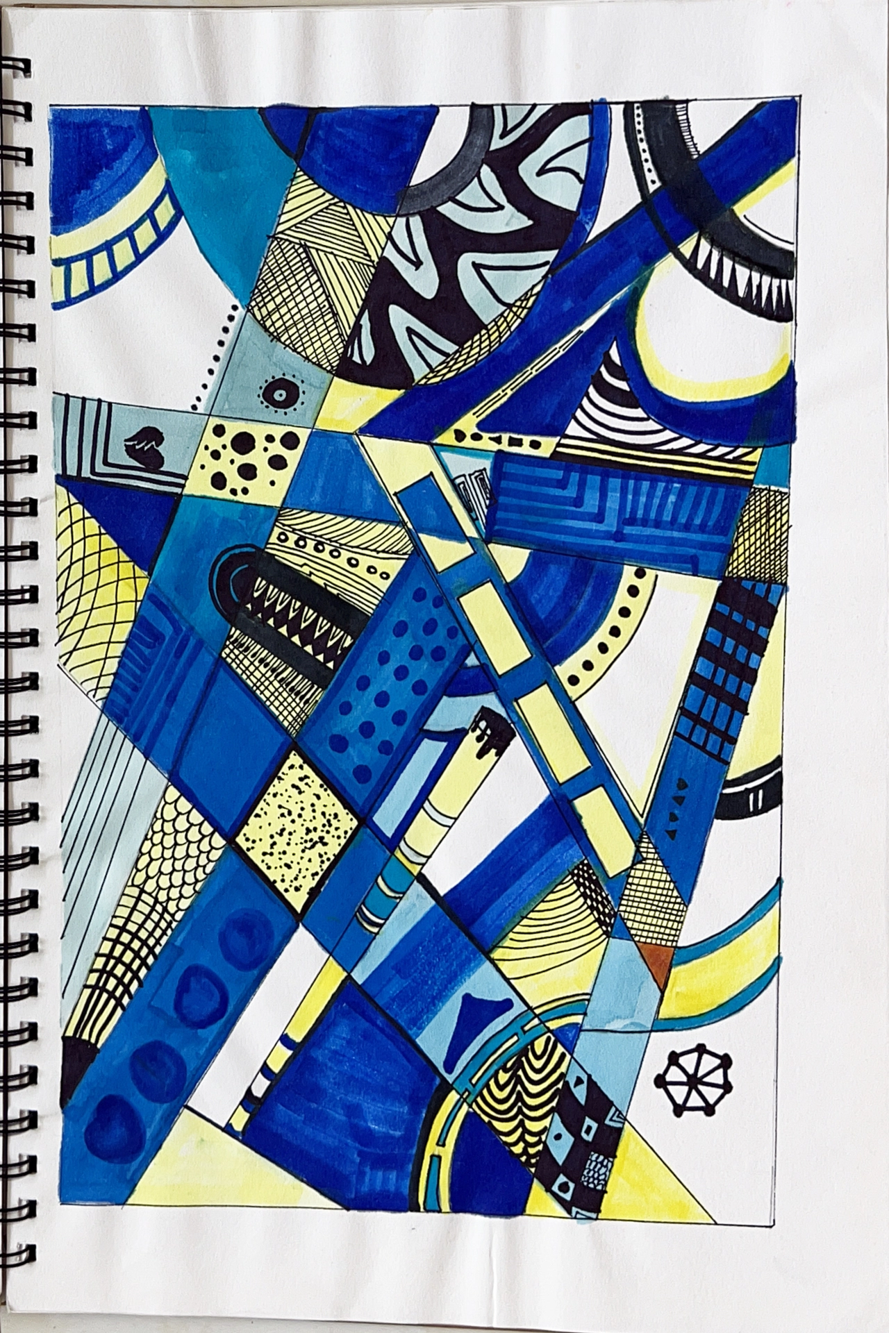 Geometric Rhythm in Blue