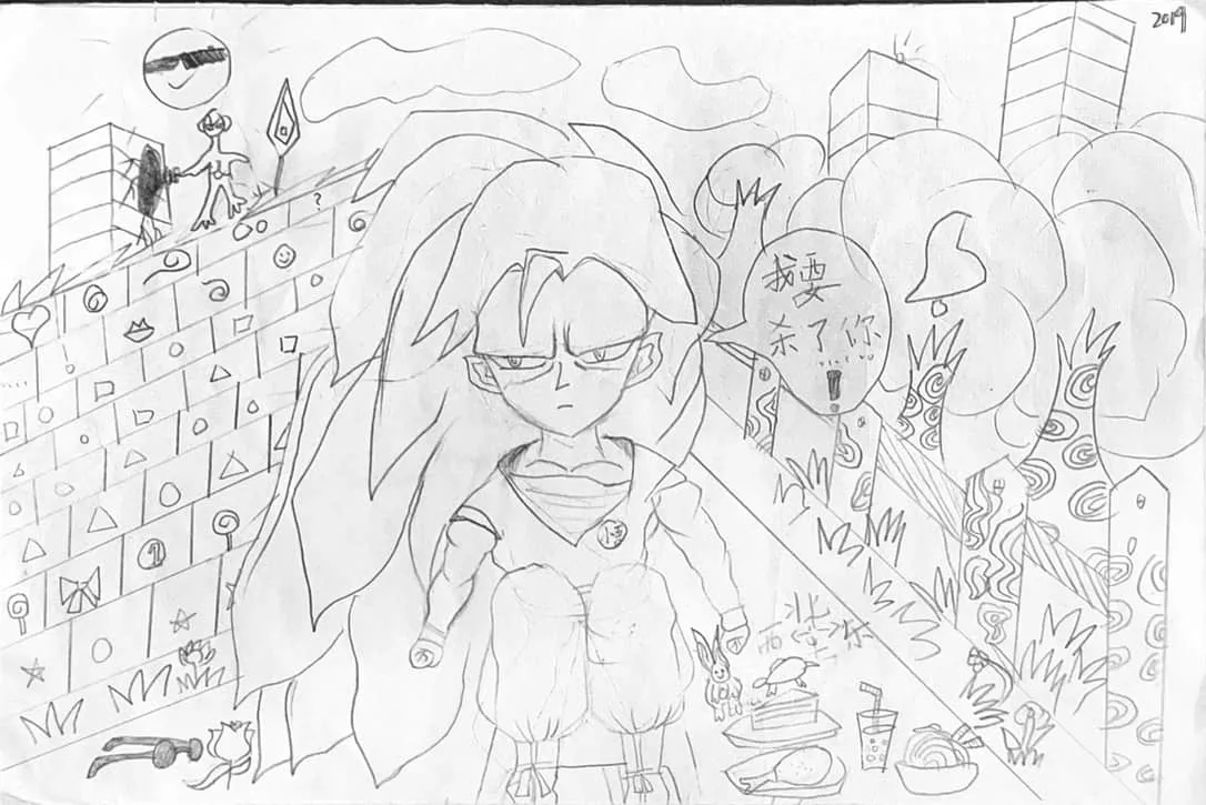 Kids Goku Drawing in Dragon Ball Anime Style